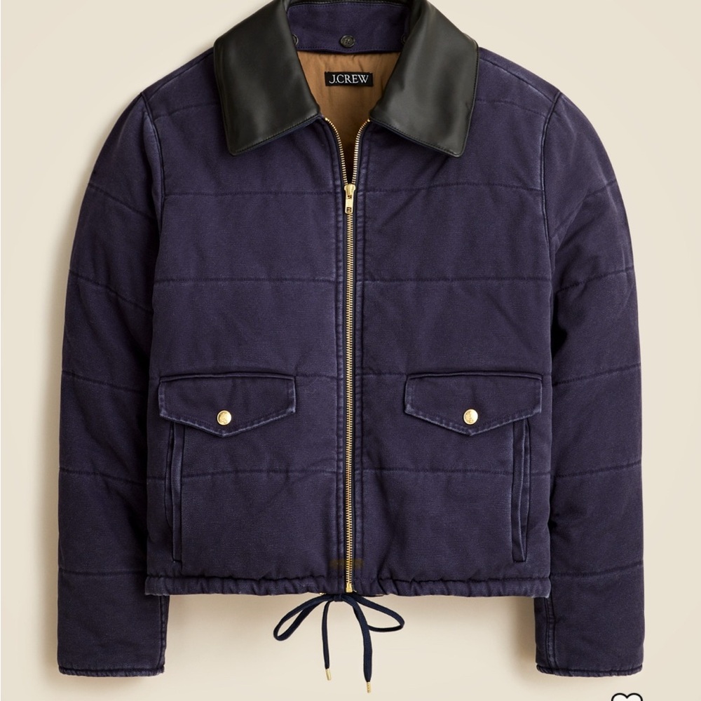 J. Crew Women’s Dark Blue Puffer barn jacket